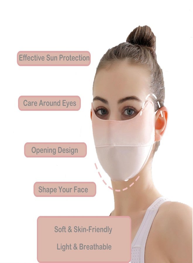 YUANST 2Pcs UV Face Mask, Cooling Neck Gaiter + Sun Protection Face Mask, Balaclava Face Cover, Washable Reusable (Pink+Gray) - Image 5